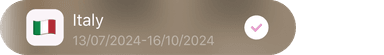 Visited сountries tracker progress